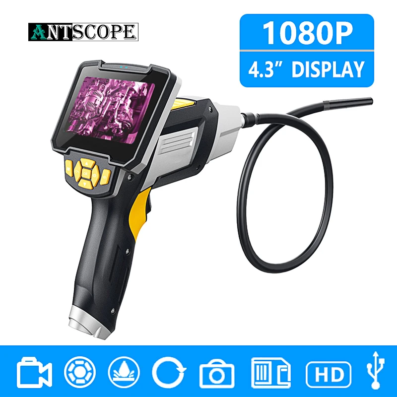 Antscope 4.3 inch 8mm Industrial Endoscope 1080P Inspection Camera for Auto Repair Tool IP67 Waterproof Snake Tube Borescopes 30 Antscope 4.3 inch 8mm Industrial Endoscope 1080P Inspection Camera for Auto Repair Tool IP67 Waterproof Snake Tube Borescopes 30