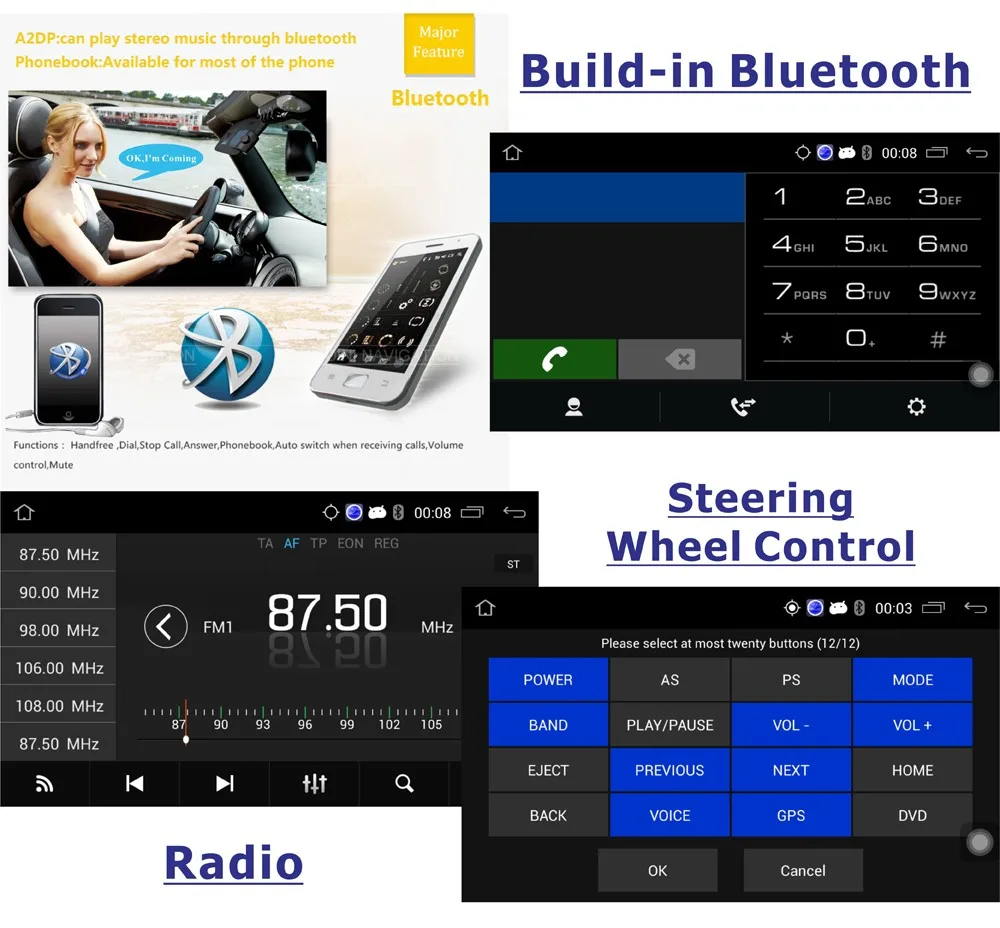 Cheap 1 din 9" Android Quad Core Car DVD For VW Passat Golf MK5 MK6 Jetta Polo Touran Sharan Car Radio stereo Navi canbus Bluetooth 9