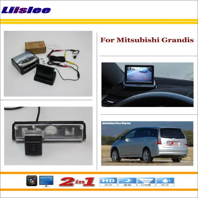 Liislee для Mitsubishi Grandis Автоматическое Резервное копирование Обратный Камера+ 4." Цвет ЖК-дисплей Мониторы = 2 в 1 заднего вида парковка Системы