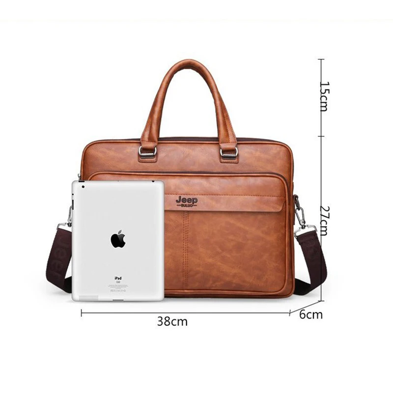 Модный Простой деловой мужской портфель от известного бренда, кожаная сумка для ноутбука, повседневная мужская сумка на плечо, офисный портфель для компьютера