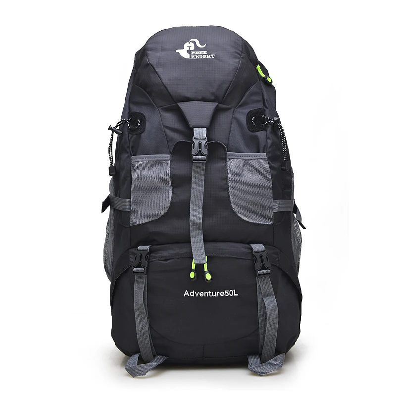 50л открытый походный мешок, водонепроницаемый туристический Горный рюкзак, треккинг Кемпинг Альпинизм спортивные сумки - Цвет: Black Color