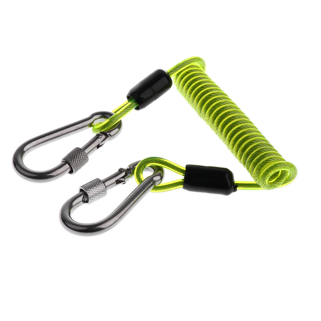 Scuba Diving Dive 10cm Spiral Spring Coil Snap Clip Lanyard Safety Emergency Gear for Outdoor Climbing Underwater Photography