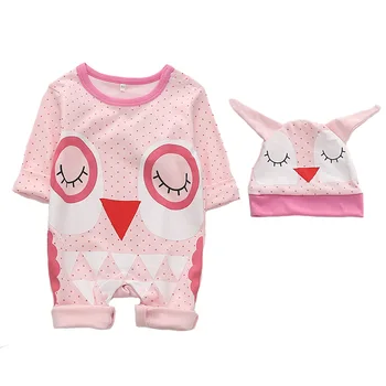

Baby Boy Clothes Girl Clothes Spring Autumn Rompers Infants Newborns Long Sleeve Cartoon Hat Pure Cotton Jumpsuits Bebe Outfits