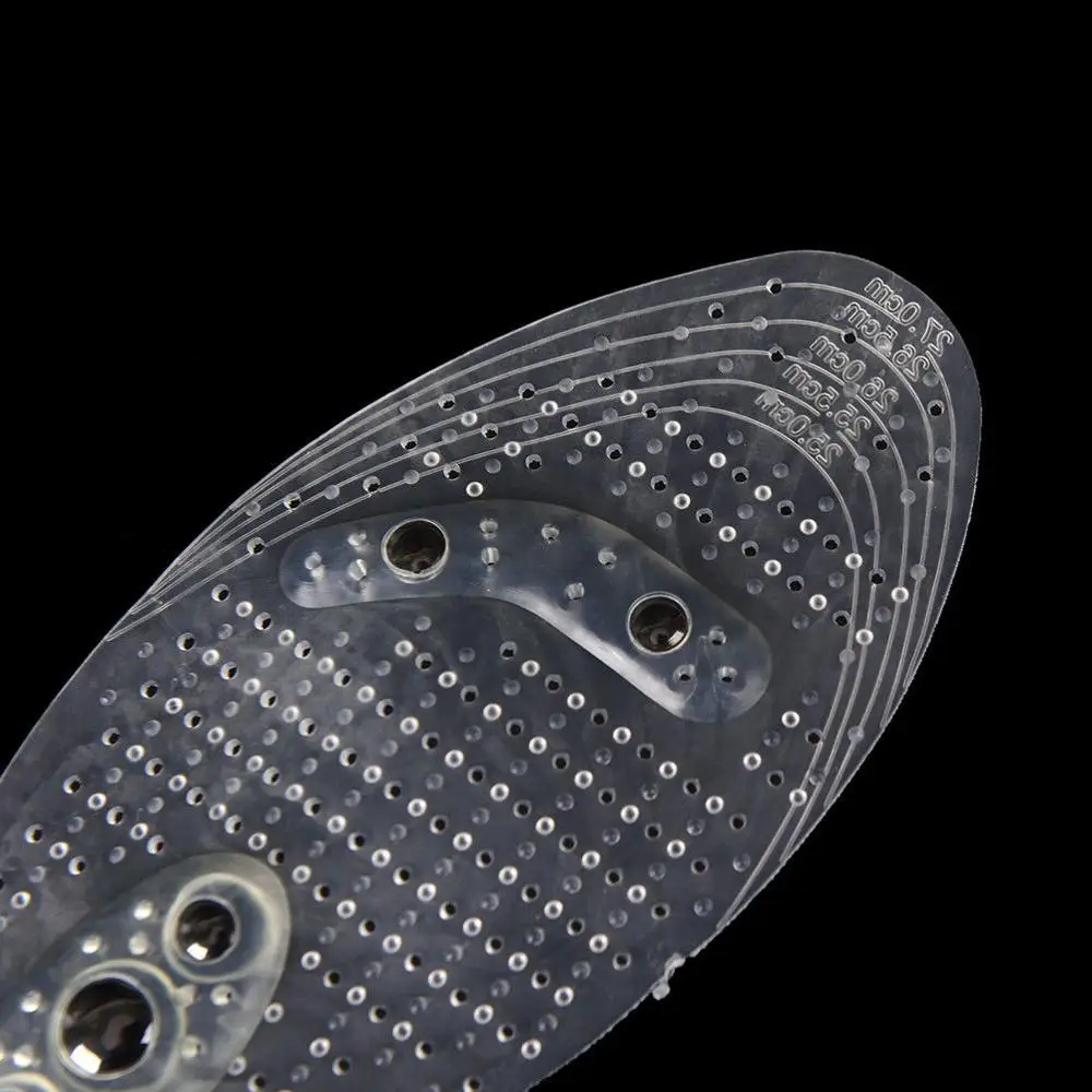 1 пара силиконовые стельки для магнитной терапии прозрачная стелька для похудения Массажная обувь для ухода за ногами анатомическая стелька для потери ног