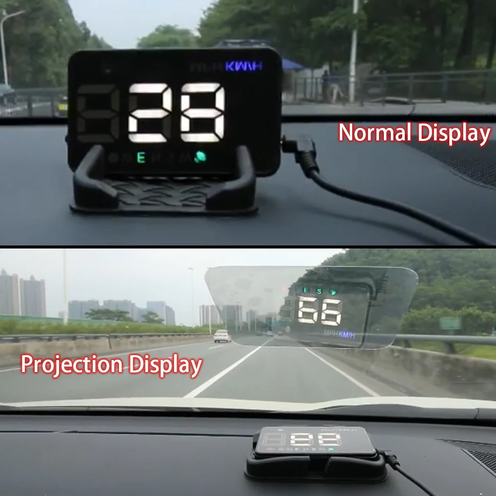 GEYIREN A5 Универсальный Автомобильный HUD gps спутниковый на лобовое стекло Дисплей превышение скорости Предупреждение Напряжение сигнализации для всех автомобилей и грузовиков