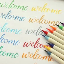 Новинка, 20 цветов, ручки для каллиграфии, мягкая кисть, маркер, акварельная кисть, маркер, граффити, манга, рисование, художественный маркер, ручка-карандаш