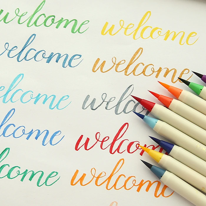 NEW 20 Colors Calligraphy Pens Soft Brush Marker Watercolor Brush Marker Graffiti Manga Drawing Art Marker Fineliner Pen NEW 20 Colors Calligraphy Pens Soft Brush Marker Watercolor Brush Marker Graffiti Manga Drawing Art Marker Fineliner Pen