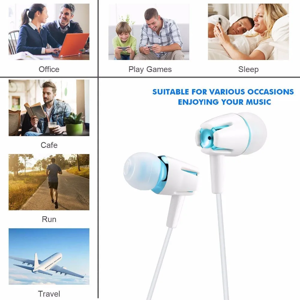 CHYI Stylish Earphone In-ear Headset Universal Super Bass Music With Mic Headset For PC Android Samsung Huawei Phone Accessories