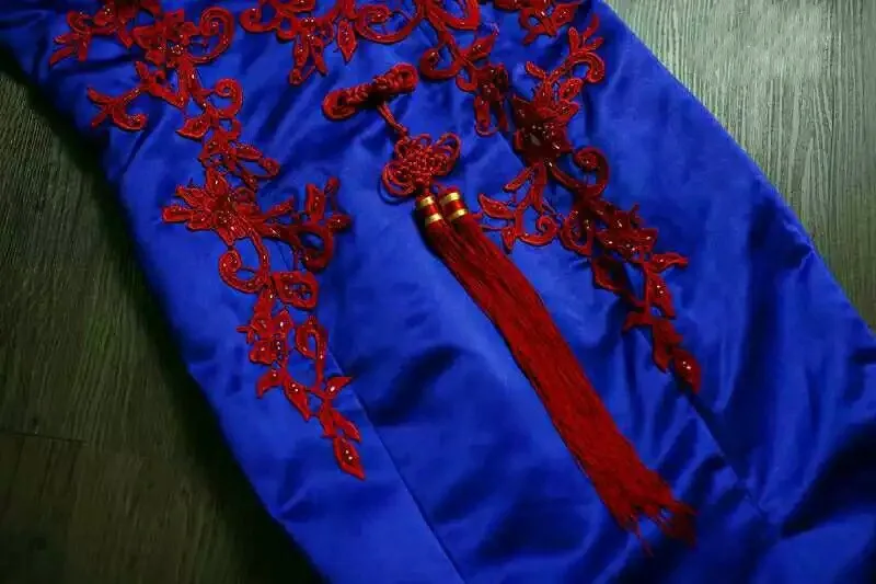 Royal blue Mermaid oriental styled dress (9)