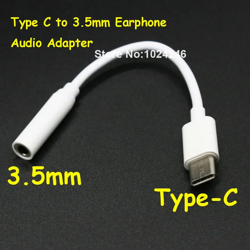 USB 3.1 Type C Male to 3.5mm Earphone Female Headset Adapter Headphone