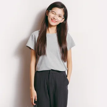

high elasticity summer t shirt women slim solid color Cotton t-shirt girl o-neck short sleeve black white and gray t-shirts A592