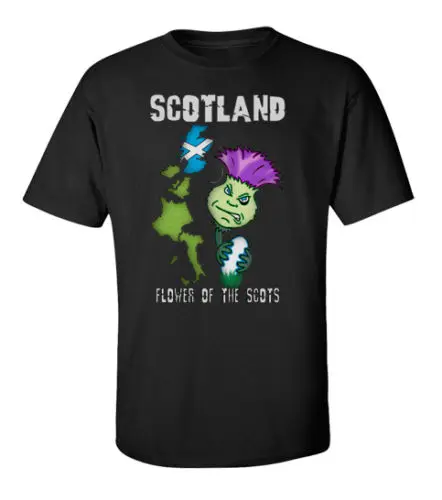 

SCOTLAND RUGBY T SHIRT MENS SIX NATIONS 6 FLOWER OF THE SCOTS T57
