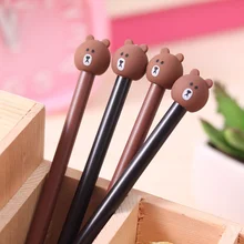 2 шт./лот 0,38 мм милый мультфильм милый медведь гелевые чернила для ручек маркер ручка для школы офиса поставка Escolar Papelaria