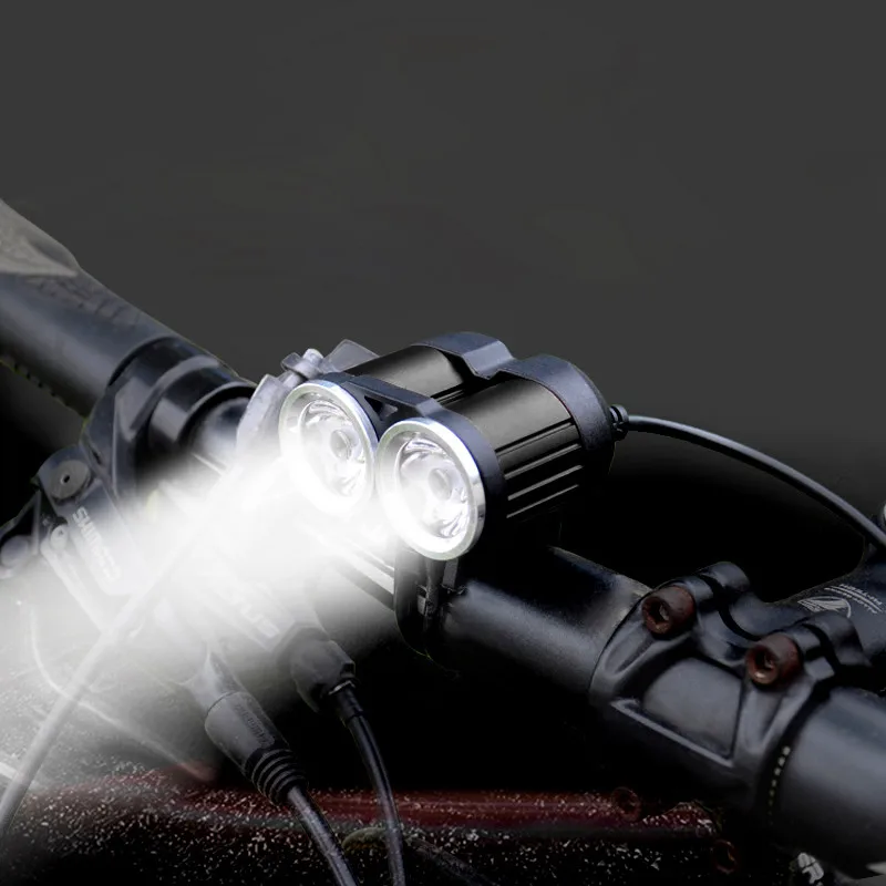 2000LM 2 XML Q5 Interface LED Bike Light Headlamp Headlight 3Mode Bicycle Lights Lamp Outdoor Cycling Accessories HX07 | Спорт и