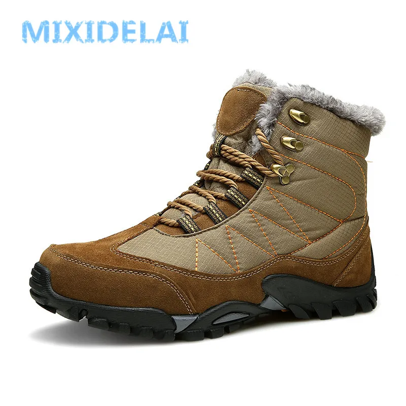 MIXIDELAI 2018 الشتاء الدافئة الفراء الثلوج الأحذية الذكور أحذية للرجال الكبار الأزياء البقر المدبوغ المشي سلامة العمل الكاحل الأحذية رياضية MIXIDELAI 2018 الشتاء الدافئة الفراء الثلوج الأحذية الذكور أحذية للرجال الكبار الأزياء البقر المدبوغ المشي سلامة العمل الكاحل الأحذية رياضية