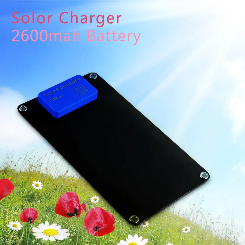 2600mah Outdoor Solar Power Bank USA Portable Solar