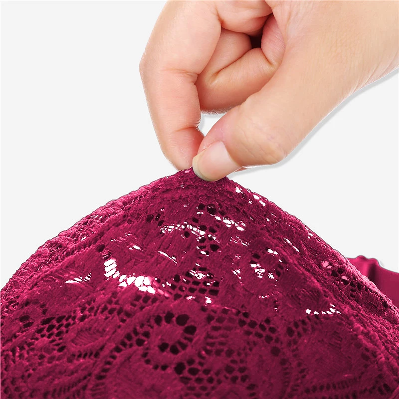 D E Cup Plus Size Bra Sexy Lace Bras For Women Fashion Large Size Push Up Bralette Lingerie Ultrathin Brassiere Underwear