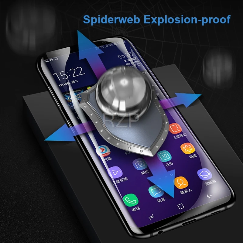 Полная защита экрана RZP для Samsung Galaxy S10 S8 S9 Plus S7 S10e Note 8 9 10 мягкая 3D пленка (не