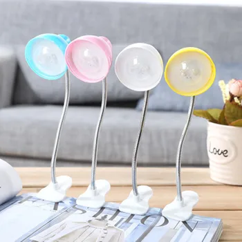 

Portable LED Book Light Flexible Mini Pink Adjustable Clip Reading Lamps Cute Night Light Macaron Button Battery Study Work