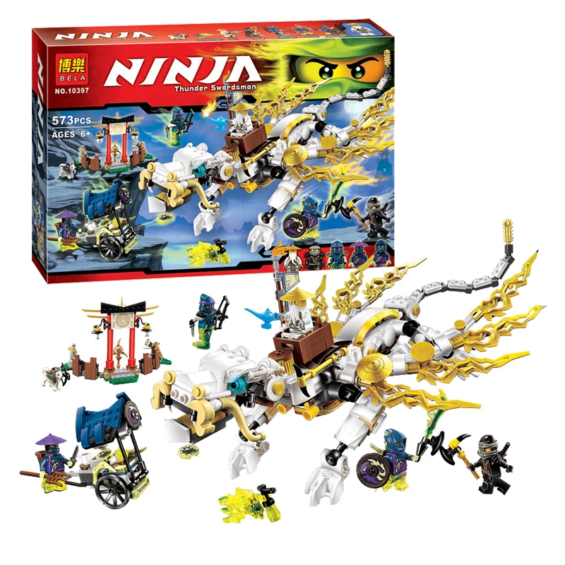 Bela 575pcs 10397 Master WU Dragon Ninjagoe Thunder Swordsman Building Blocks Bricks Toys Compatible Legoe | Игрушки и хобби