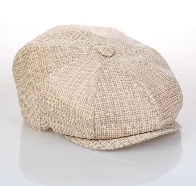 BooLawDee летние тонкие linen newsboy cap художник восьмиугольной hat мужские и женские разных цветов 56 58 60 см M631 - Цвет: C2 56cm