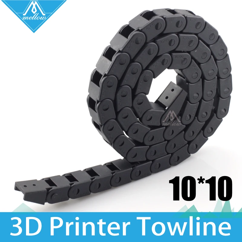 

HOT! Best !!! 10 x 10mm L1000mm Cable Drag Chain Wire Carrier with end connectors for 3D Printer Tools