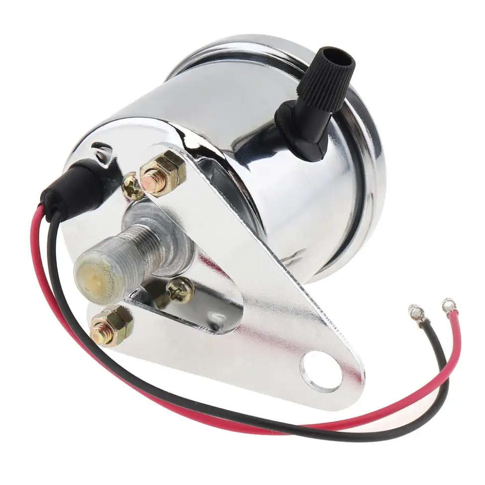 Universal 12V Yellow Night Light  Motorcycle Speedometer Metal Case  Car Meter and Kilometer Table for Retro Motorcycle