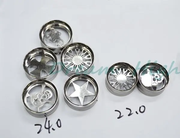 

New Arrival Steel Double Flare Flesh Plug Inside Style Large Gauge Flesh Tunnel Ear Expander 12pcs/lot Mixed size Free shipping