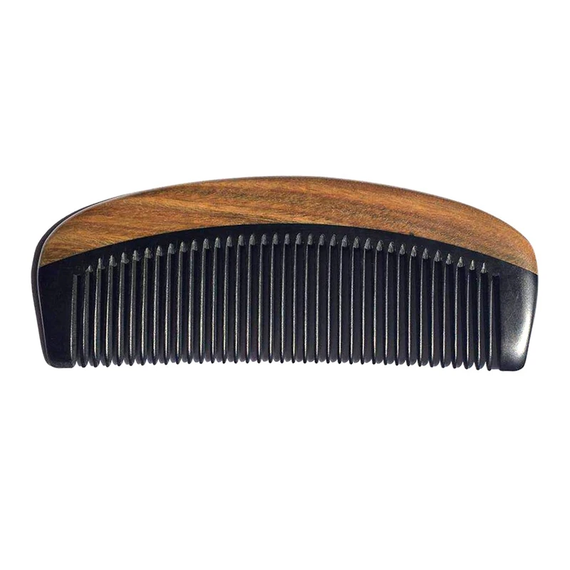 

Horn Wood Pocket Beard Hair Comb Fine Tooth Natural Handmade Sandalwood Ox Horn Hot Selling