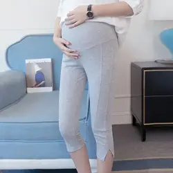 Летние черные штаны для беременных; модные брюки с высокой талией; брюки для беременных; Одежда для беременных женщин