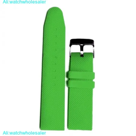 22mm Spring Green Silicone Jelly Rubber Unisex Watch Band Straps WB1062N22JB
