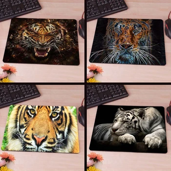 

MaiYaCa Tiger Printing Computer Mouse Pad Mousepads Decorate Your Desk Non-Skid Rubber Pad No Overlock Edge