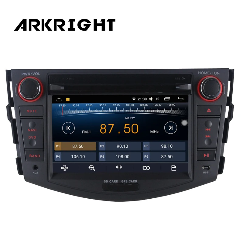 Top 7" 2GB Ram 2Din Android 6.0 Quad Core Head Unit For Toyota RAV4 Radio HD TV 3G/4G Network Multimedia Player Wifi GPS Navigation 2