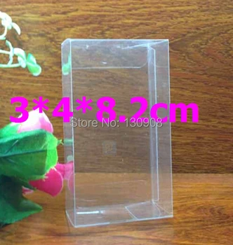 

100pcs size 3*4*8.2cm clear pvc box Free shipping clear plastic box for playing cards,transparent baby shower favors candy box