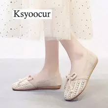 Ksyoocur/Новинка года; Брендовая женская обувь на плоской подошве; повседневная женская обувь; удобные туфли на плоской подошве с круглым носком; сезон весна-лето; женская обувь; X03