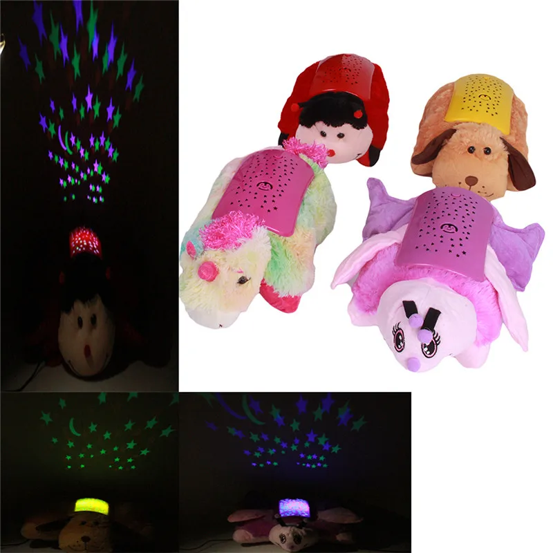 Children Plush toys Star Projector Flashing Stuffed & Plush Animals Dog