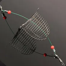 Бесплатная доставка 1 шт. рыболовные принадлежности из нержавеющей стали Кейдж Рыбалка Ловушка Корзина фидер рыба приманки приманки держатель Поймайте горячая продажа