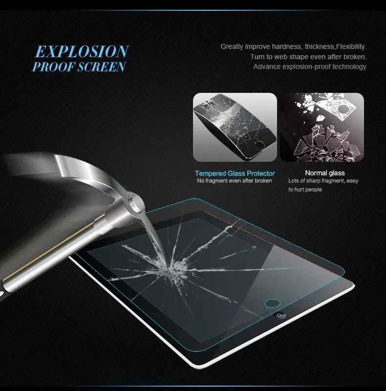 BINFUL 0,3 мм 9H закаленное стекло для iPad 5 6 iPad pro 9,7 Защитная пленка для экрана для iPad Air 1 2 A1822 защитная пленка