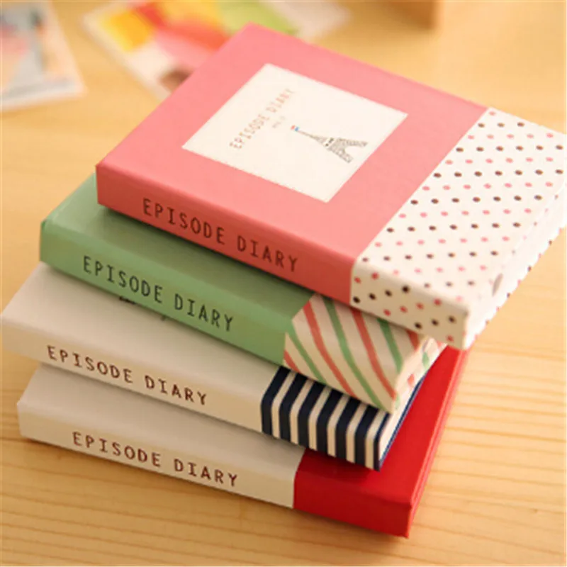 

Hardcover Mini Notebook Portable Diary Book Memo Pad Sticky Notes With Ballpoint Pen Creative Writing Notebooks Stationery