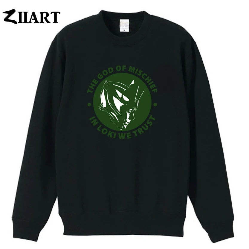 Loki the god of mischief in loki we trust одежда для пары Женская хлопковая флисовая толстовка на