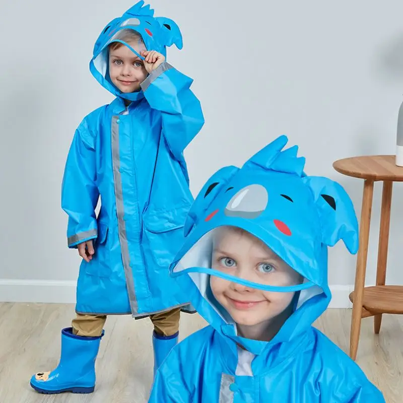 

2018 new style 2-10 years Old Children cartoon raincoat kids waterproof poncho baby boy girl rainwear raincover free shipping