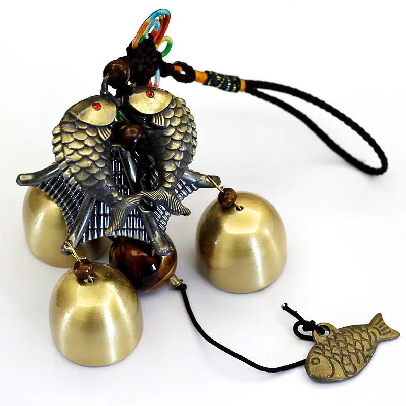 Home Garden Decoration Wind Chime Bell Rust Copper Feng Shui Outdoor