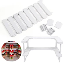 Mayitr 2 Layer Stackable Storage Rack Organizer Pantry Pan Pot Organizer Kitchen Shelving Spice Jar Rack Shelf Accessories