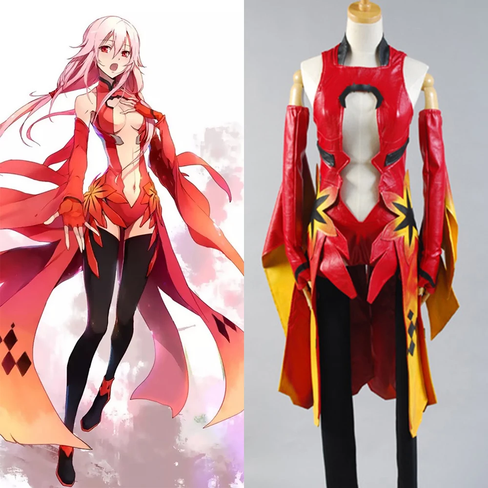 Guilty Crown косплей Yuzuriha Inori костюм, полный набор Униформа Женский карнавальный костюм на Хэллоуин Косплей Костюм