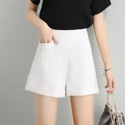 Новый летний Для женщин шорты юбки Высокая Талия Брюки Повседневное костюм шорты черный, белый цвет Для женщин Короткие штаны женские шорты