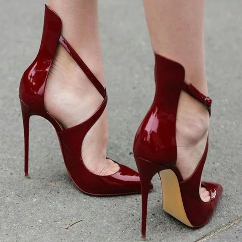 

Purple women's high heels metal thin heel suede leather pointed toe sexy pumps female party dress shoes slip-on single shoes