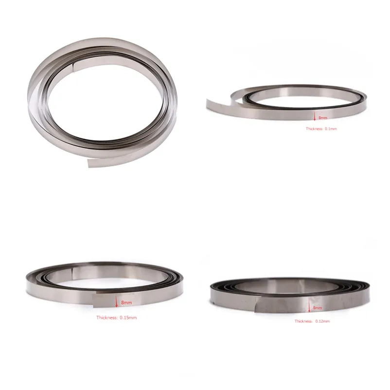 

1Pc 2M 8mm x 0.1/0.12/0.15 Nickel Strip Tape For Li 18650 Battery Spot Welding Compatible For Spot Welder Machine