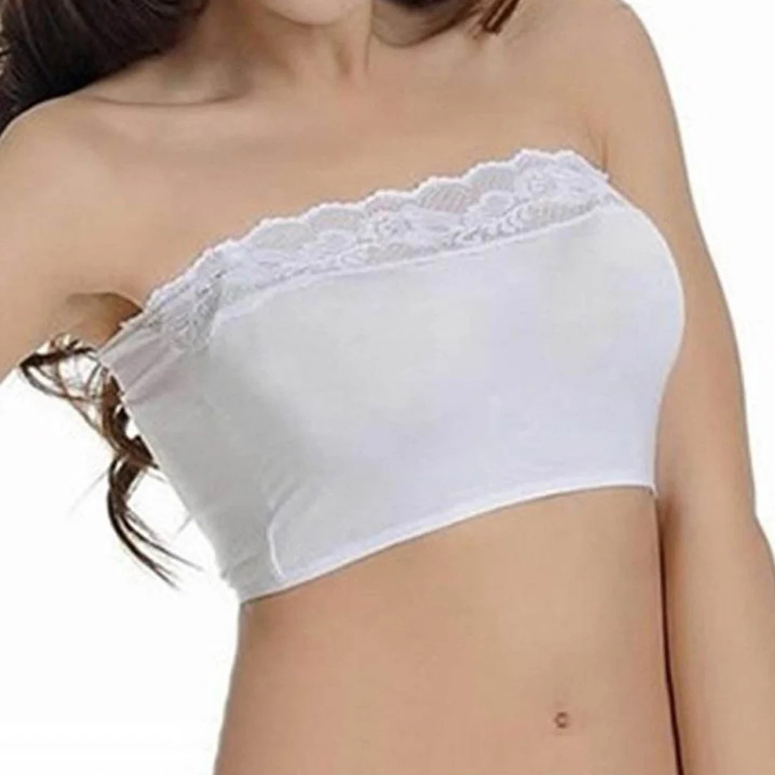 Buy Womens Lady Strapless Boob Tube Top Bandeau Bra