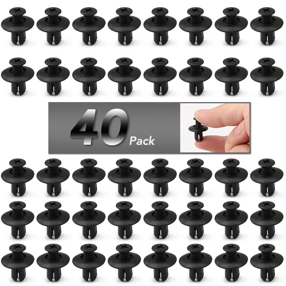 

40pcs 8mm Car Plastic Screw fasteners for VW jetta Golf 6 POLO Passat Cruze kIA RIO K2 HYUNDAI IX35 Solaris For Skoda Opel Mokka