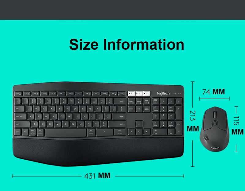 Logitech MK850 беспроводной bluetooth клавиатура и мышь комбо длительное время работы от аккумулятора